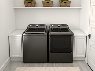 Smart washer and dryer set offers modern convenience and automation in laundry tasks
