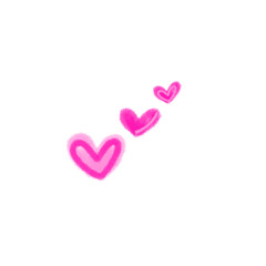 pink heart on white background