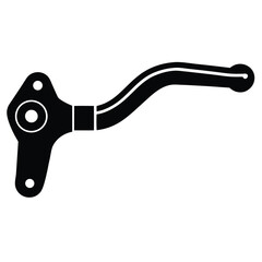 isolated air brake lever on white background