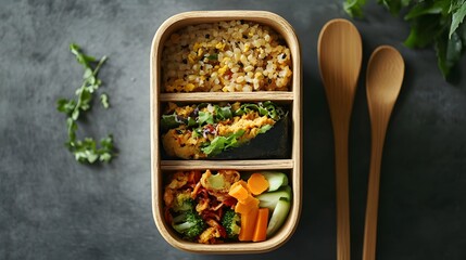 An eye-catching display of eco-friendly bento boxes emphasizing their versatile and sustainable meal storage designs