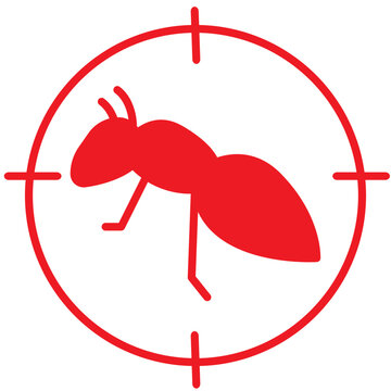 red ant icon vector