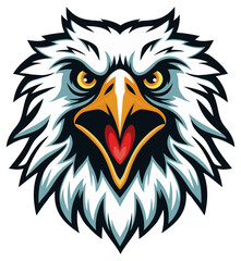 Obraz premium Eagle Hawk Bird Mascot Sport Logo Graphic Silhouette Shape Clipart Digital Art Illustration