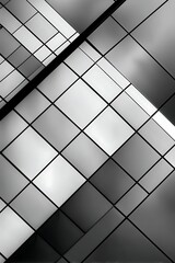Abstract Geometric Architecture: A Monochromatic Study in Grayscale