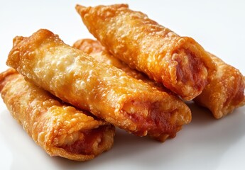 Crispy Golden Fried Egg Rolls Filled with Savory Ingredients, Perfect for Appetizers or Party Snacks, Delicious Asian Cuisine Treats for All Occasions