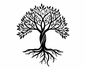 Tree of life vector, geometric 