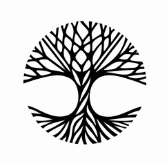 Tree of life vector, geometric 