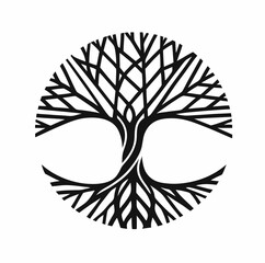 Tree of life vector, geometric 