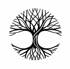 Tree of life vector, geometric 