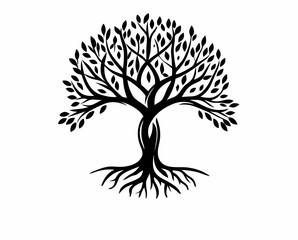 Tree of life vector, geometric 