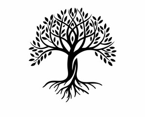 Tree of life vector, geometric 