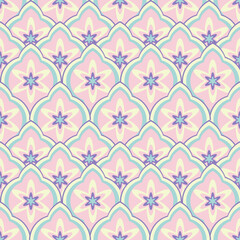 vector seamless pattern with flowers