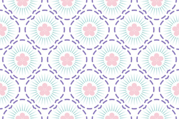 vector seamless pattern with flowers