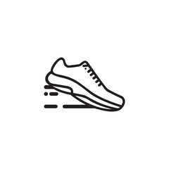 Running shoes logo template