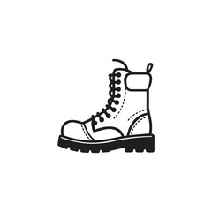 boot symbol for icon or logo template