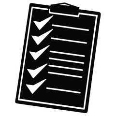 Isolated In Flight Checklist On White Background