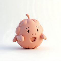 Fototapeta premium Adorable Pink Blob Character Design: 3D Render