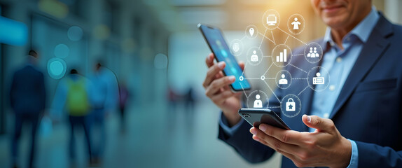 High resolution photostock image illustrating senior focused digital banking with modern mobile interfaces secure online transactions and innovative financial technology for mature clients in  Photo S