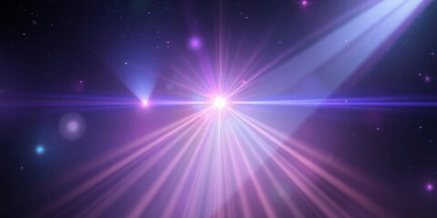Fototapeta premium Cosmic Rays Purple Galaxy Starburst Light Space Background