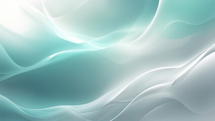 Fototapeta premium Abstract Teal and White Waves