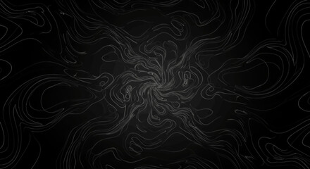 Abstract Black And Grey Geometric Pattern Background With Fractal Lines