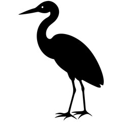 Obraz premium heron black silhouette