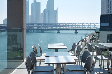 river balcony cafe chill city busan view