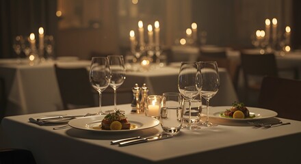 table setting at restaurant