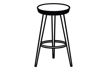 stool silhouette vector illustration