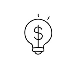 vector illustration of growth icon element with outline style	
