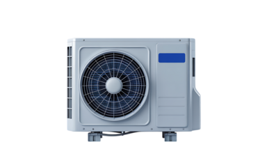 Air conditioning unit displayed in a bright setting, showcasing modern design and functional features for efficient cooling and comfort