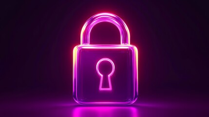Lock icon symbolizing cybersecurity, representing protection against internet attacks and hackers, set against a sleek digital background.