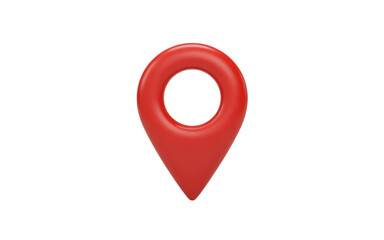 Red location marker symbol representing navigation or geolocation services in a digital context