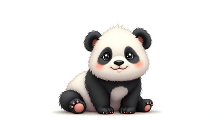 panda solated on white background