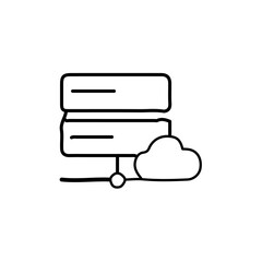 vector illustration of computing icon element with one line style	
