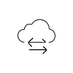vector illustration of computing icon element with one line style	
