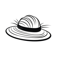 Stylish Beach Hats and Headwear Vector Set