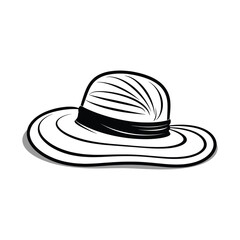 Stylish Beach Hats and Headwear Vector Set