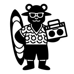 cartoon of a man with a gun