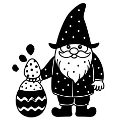 easter bunny with eggs