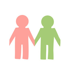 Friendship multi color icon vector