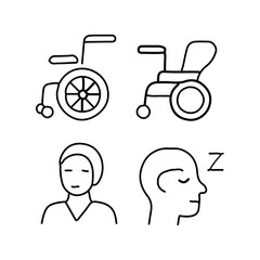 vector illustration of  medical icon element with outline style	
