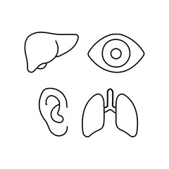 vector illustration of  medical icon element with outline style	

