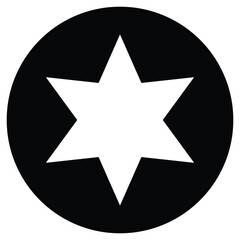 Star inside circle or star stamp flat icon for apps and websites, Vector-eps 10