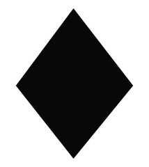 Obraz premium Playing card diamond suit flat icon for apps and websites, Vector illustration.