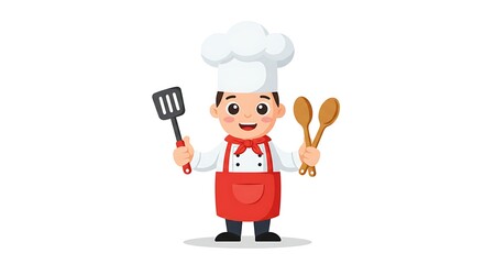 Friendly culinary professional for menus or logos