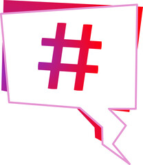 Obraz premium Hashtag marketing instagram viral campaigns and social media success. Strategic hashtag marketing tracking helps analyze trends, optimize SMM strategies, improve engagement. Isolated illustration.