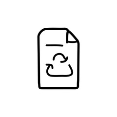 vector illustration of recycle theme element with one line style	
