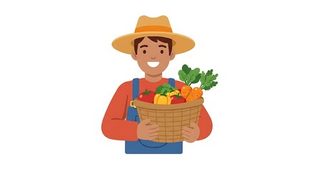 Rustic agricultural character for eco-brands