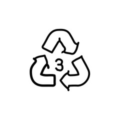 vector illustration of recycle theme element with one line style	
