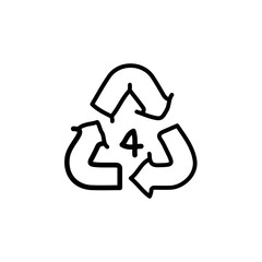 vector illustration of recycle theme element with one line style	
